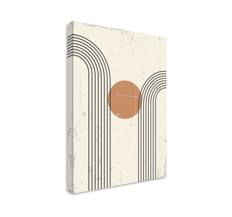 Cuadro geométrico medio arco abstracto - TenVinilo