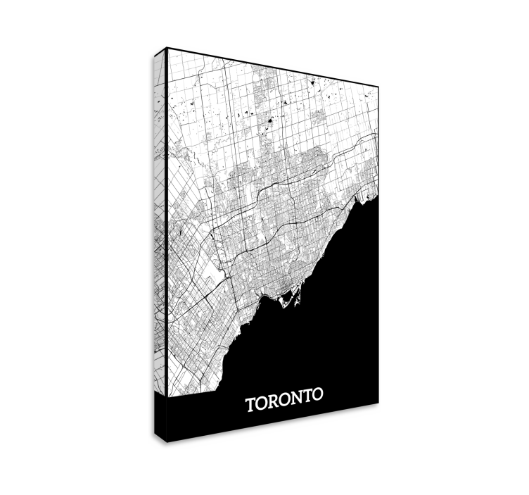 Cuadro ciudades Toronto Mapa Topográfico - TenVinilo