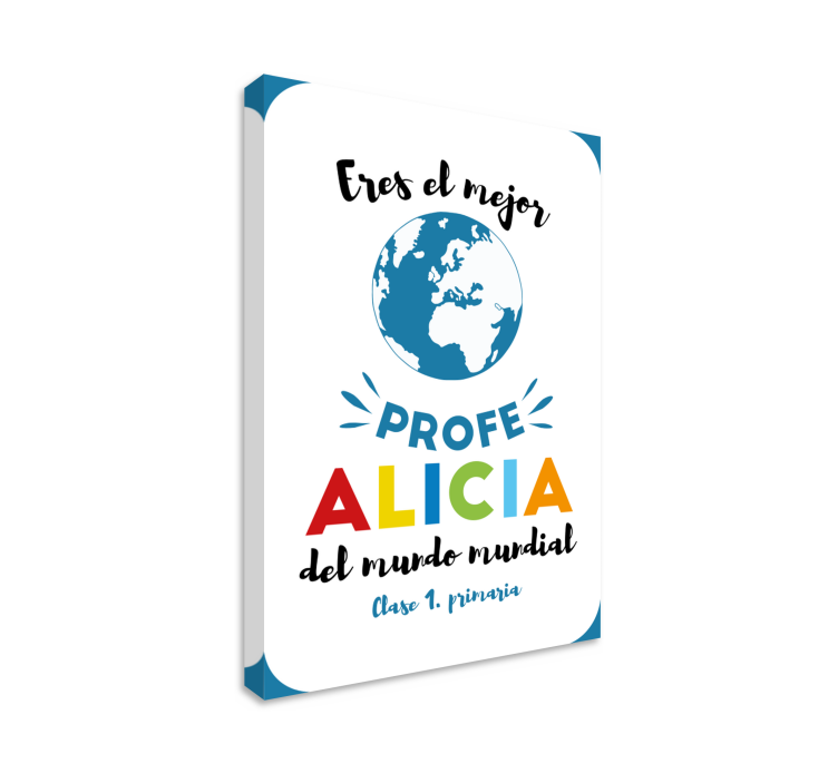 Cuadro infantil personalizable Mejor Profe - TenVinilo