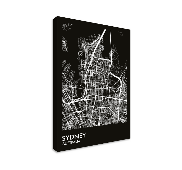 Cuadro de ciudades mapa Sydney - TenVinilo