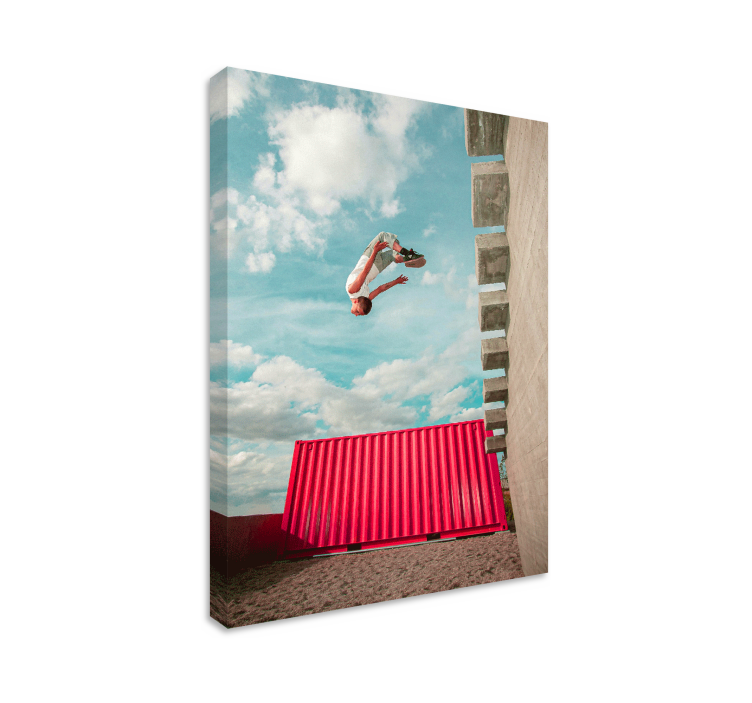 Cuadro de fotografía haciendo parkour - TenVinilo