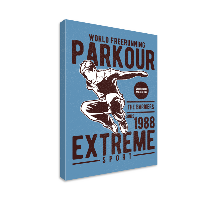 Cuadro parkour de estilo vintage - TenVinilo
