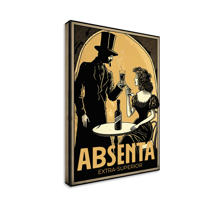 Cuadro retro vintage Licor Absenta - TenVinilo