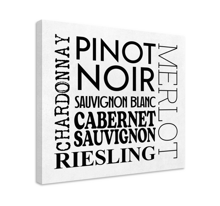 Cuadro cocina Tipos de vino - TenVinilo