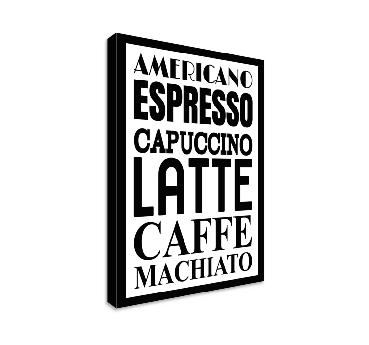 Cuadro de cocina Guia de cafés - TenVinilo