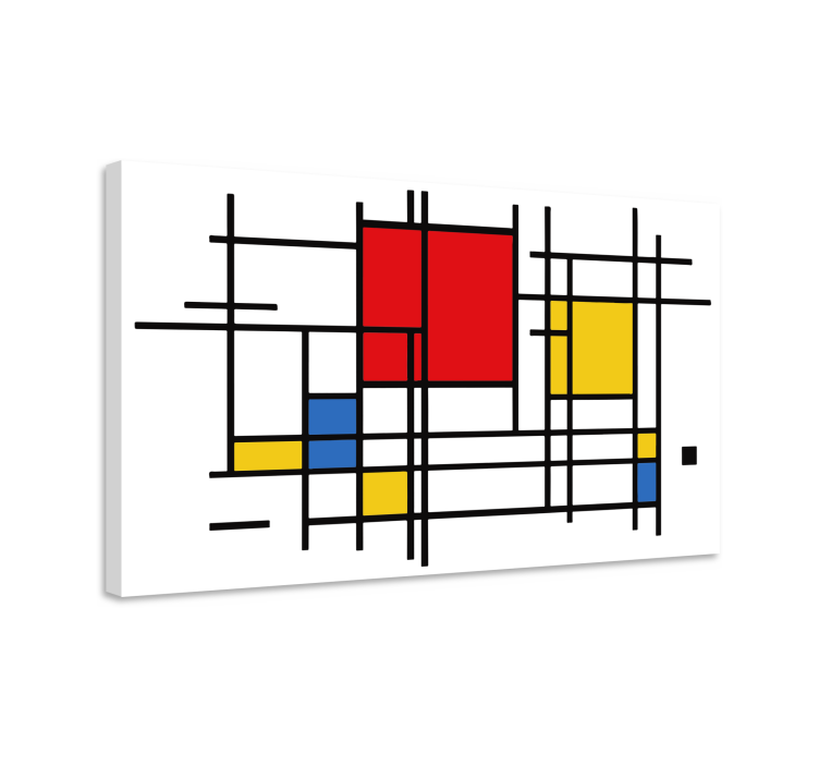 Cuadro figuras geométricas arte de líneas - TenVinilo