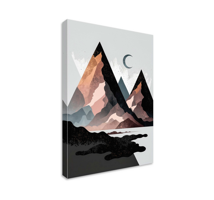 Cuadro moderno montañas geométricas nórdicas - TenVinilo