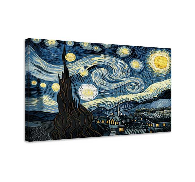 Cuadro comedor noche con estrellas - TenVinilo