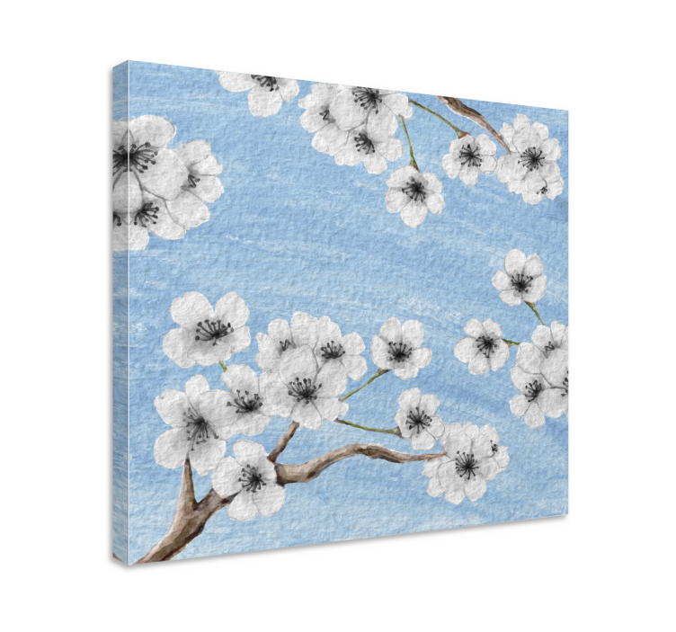 Cuadro comedor pintura de cerezo blanco - TenVinilo