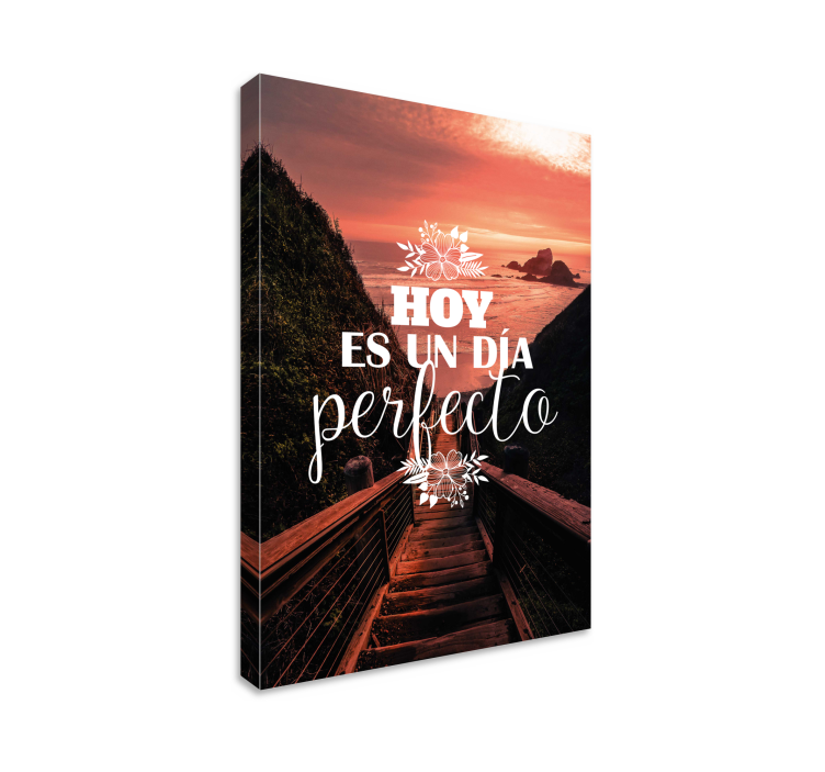 Cuadro comedor hoy es un día perfecto. - TenVinilo