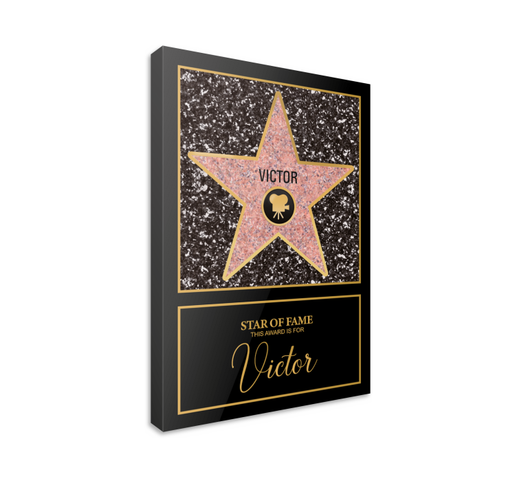 Cuadro salón estrella de la fama personalizada - TenVinilo