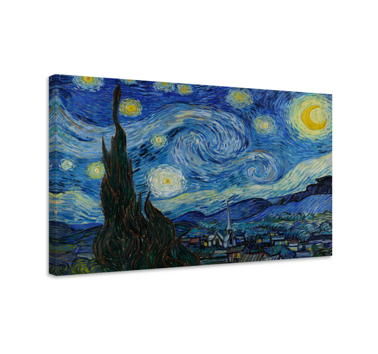 Cuadro artístico noche estrellada de Van Gogh - TenVinilo