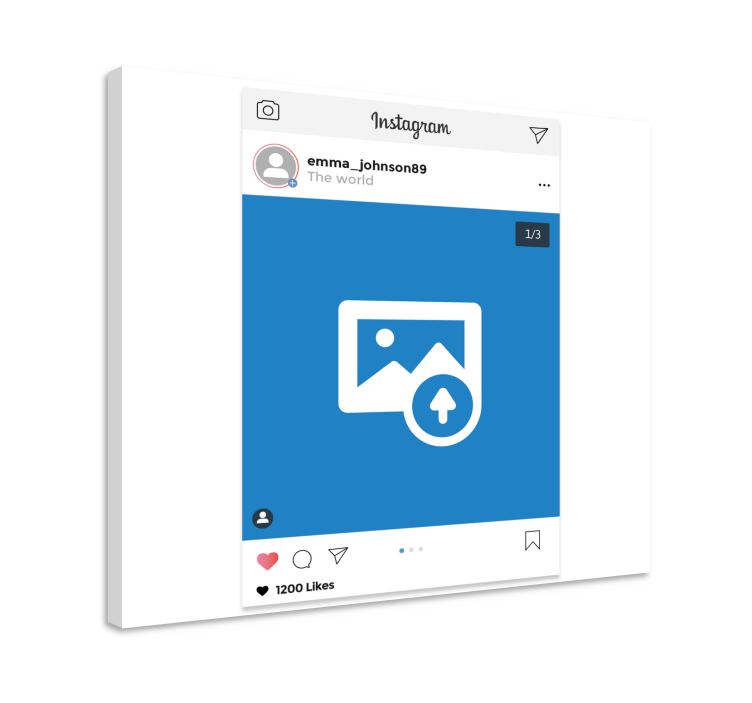 Cuadro personalizable pantalla de Instagram - TenVinilo