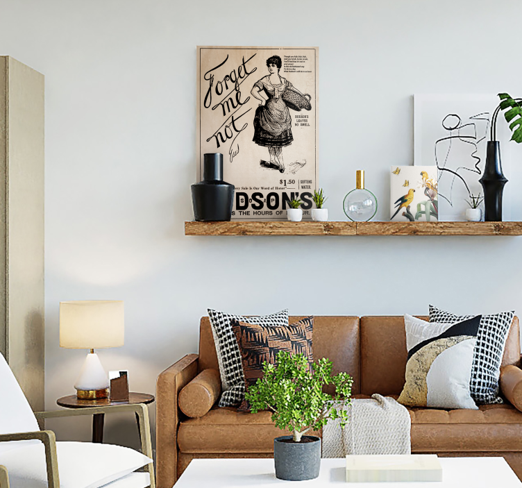 Cuadro vintage anuncio publicitario - TenVinilo