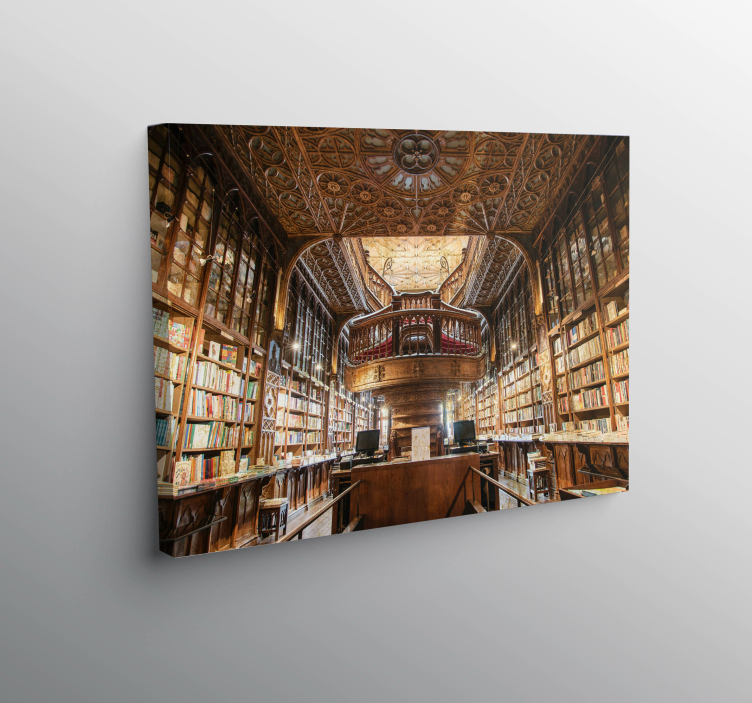 Cuadro retro vintage biblioteca - TenVinilo