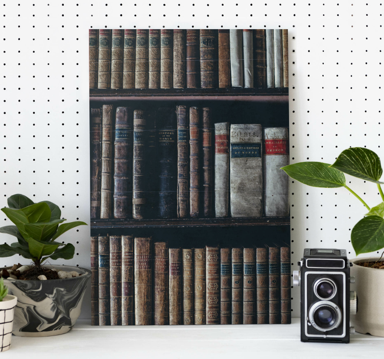 Cuadro retro vintage libros antiguos - TenVinilo