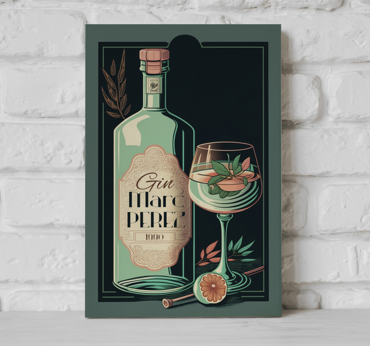 Cuadro retro vintage Gintonic - TenVinilo