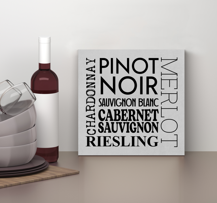Cuadro cocina Tipos de vino - TenVinilo