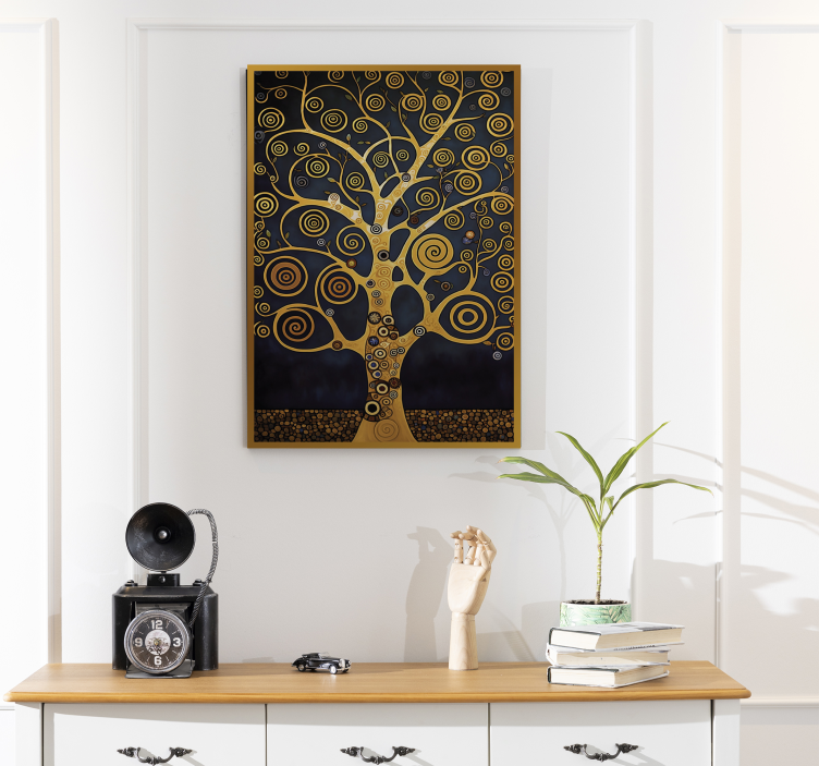 Cuadro moderno arte abstracto de árbol - TenVinilo