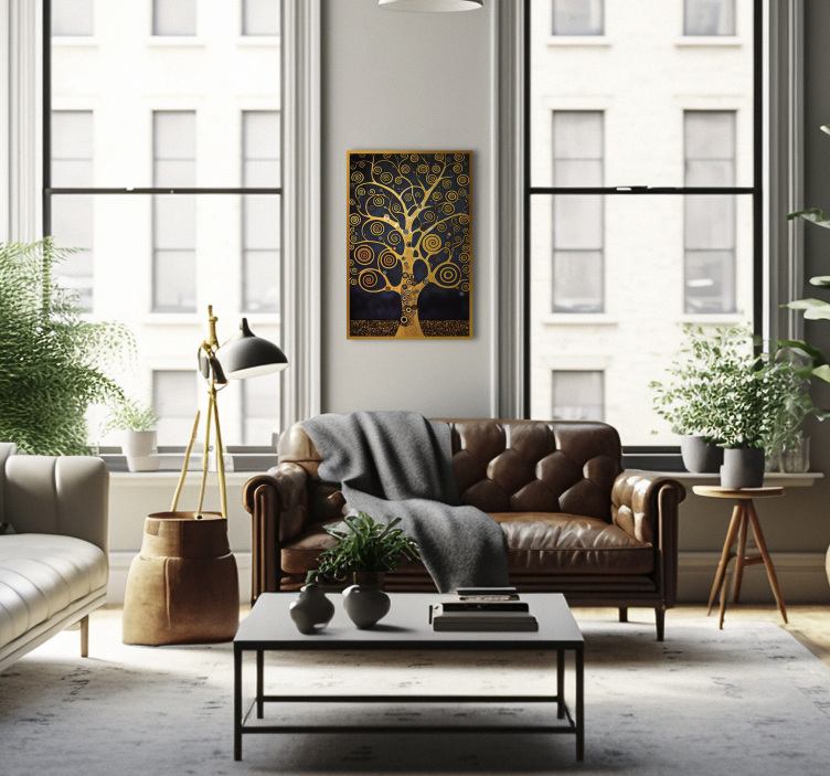 Cuadro moderno arte abstracto de árbol - TenVinilo