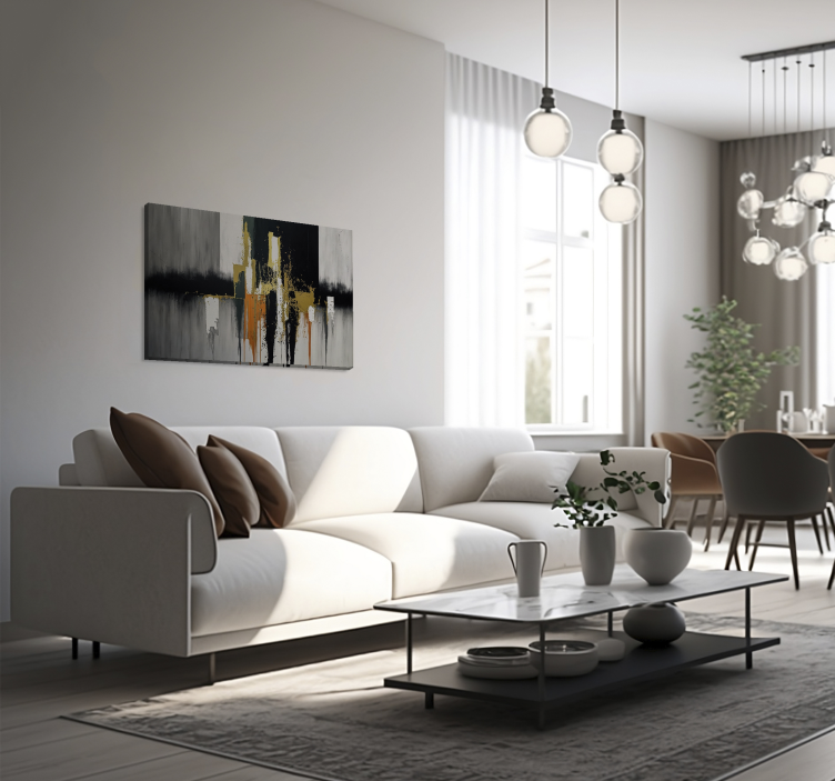 Cuadro moderno pintura abstracta - TenVinilo