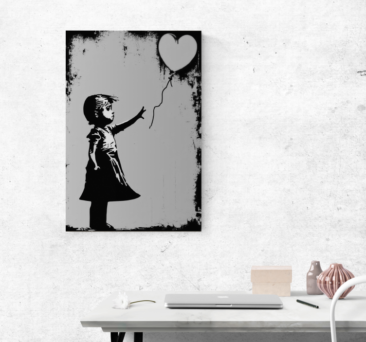 Cuadro moderno arte de la calle niña - TenVinilo