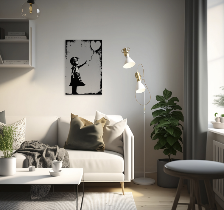 Cuadro moderno arte de la calle niña - TenVinilo