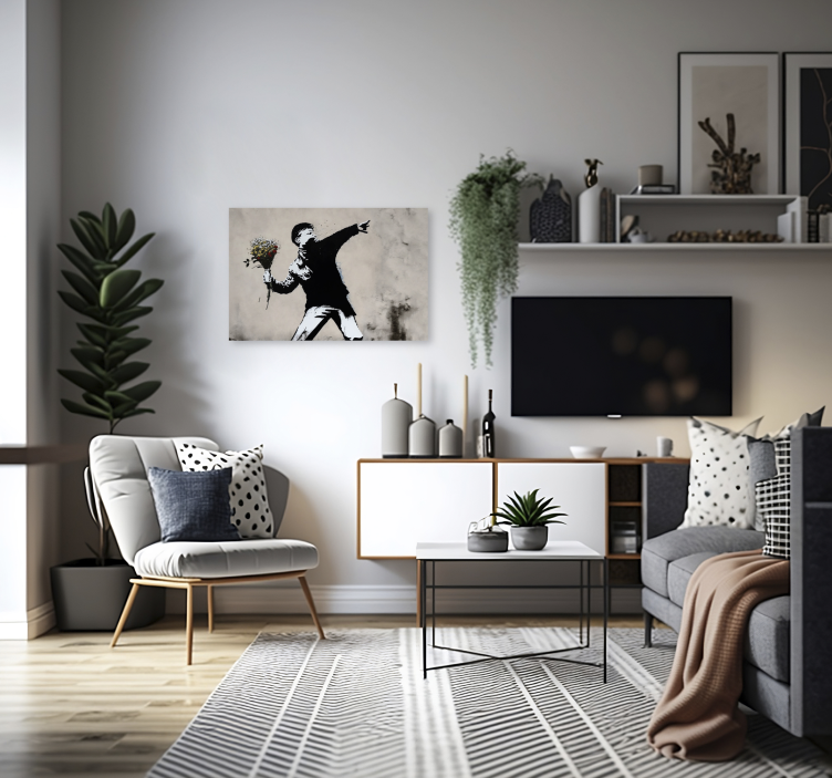 Cuadro moderno niño arte callejero - TenVinilo