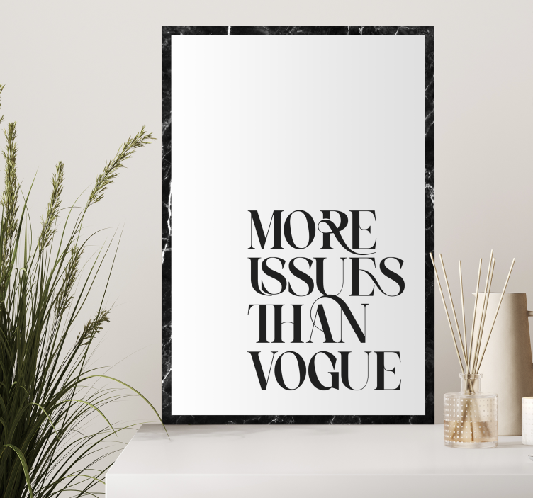 Cuadro comedor más problemas que la moda - TenVinilo