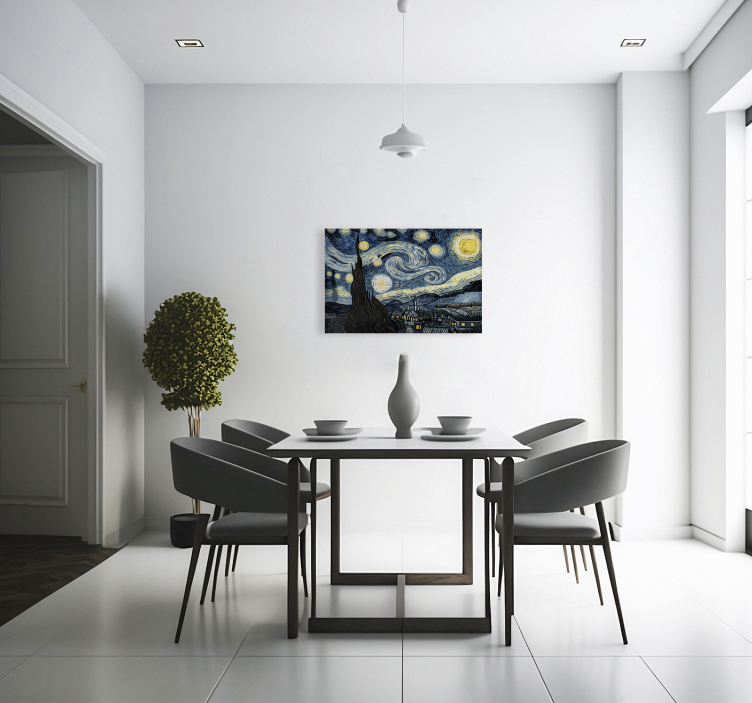 Cuadro comedor noche con estrellas - TenVinilo