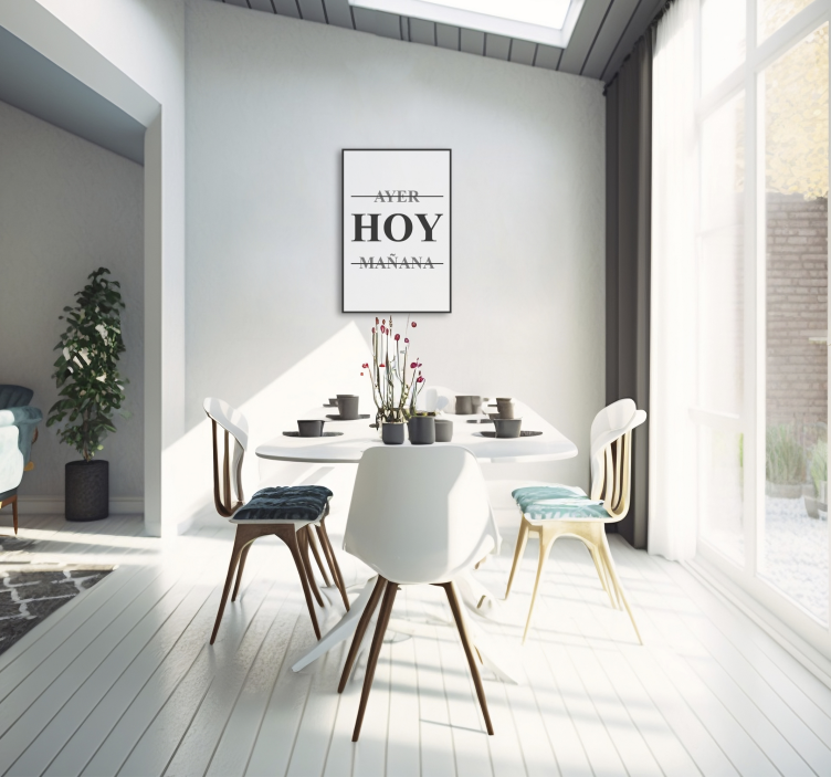 Cuadro comedor ayer, hoy, mañana - TenVinilo