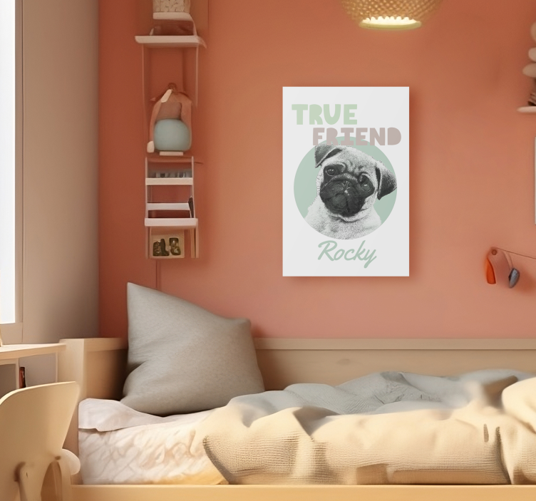 Cuadro personalizable verdadero amigo mascota  - TenVinilo