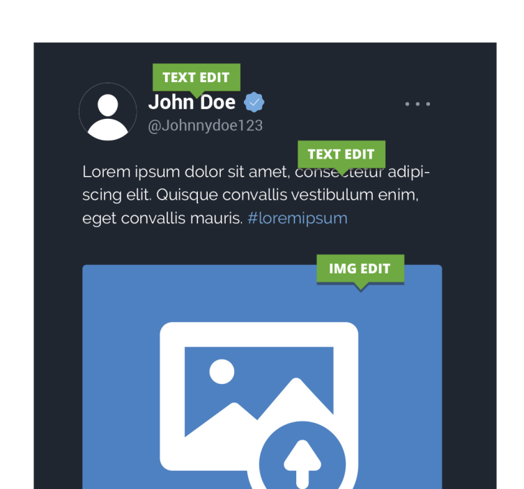 Cuadro personalizable X pantalla de Twitter - TenVinilo