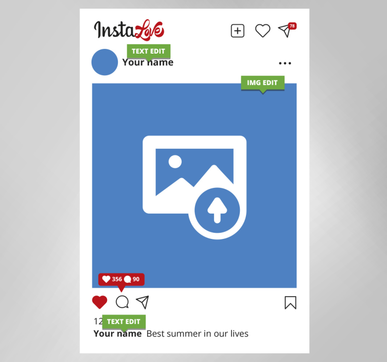 Cuadro personalizable instalove - TenVinilo
