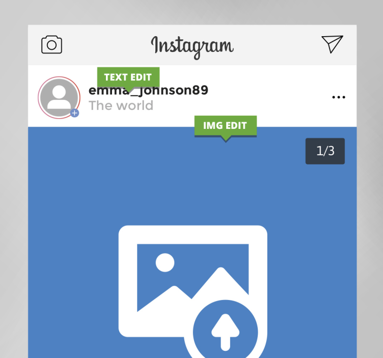 Cuadro personalizable pantalla de Instagram - TenVinilo