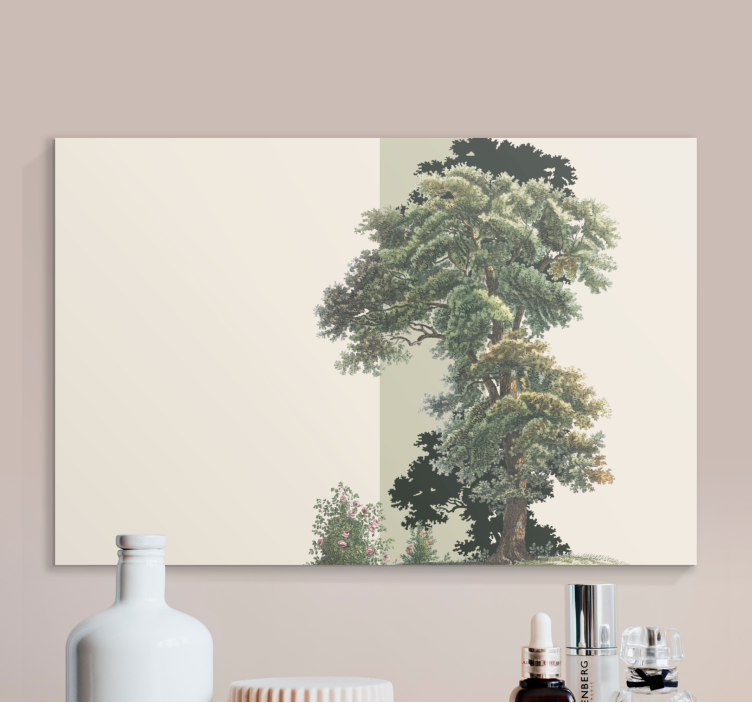 Cuadro árboles contorno de árbol decorativo - TenVinilo