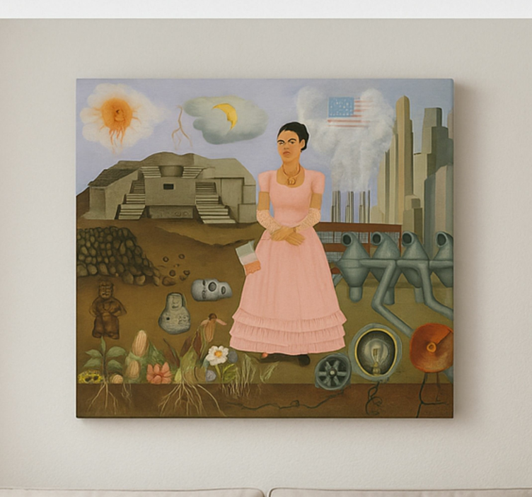 Cuadro arte frida khalo en la frontera - TenVinilo