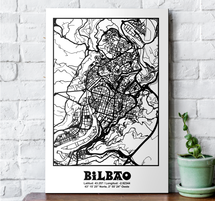 Cuadro con Bilbao topográfico - TenVinilo