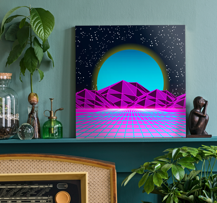 Cuadro colorido retrowave - TenVinilo