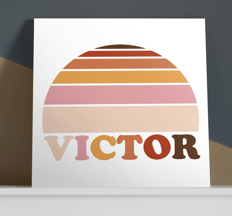Cuadro retro vintage nombre del atardecer - TenVinilo