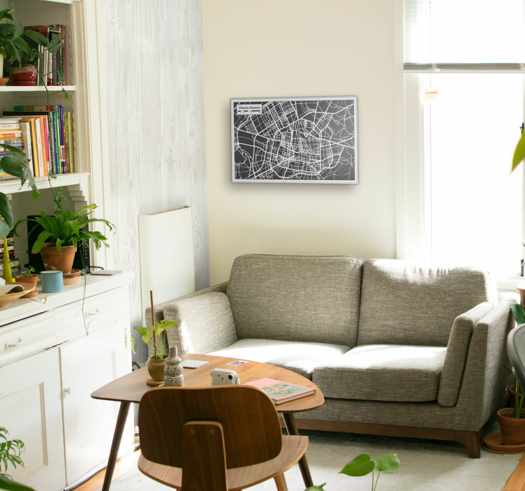 Cuadro de ciudades mapa topográfico Vitoria - TenVinilo