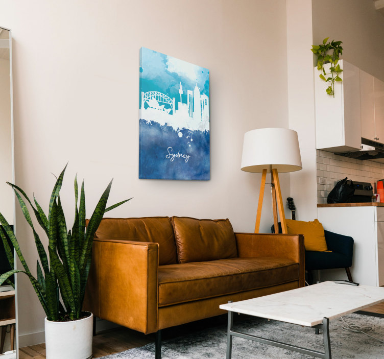 Cuadro de ciudades skyline Sydney acuarela - TenVinilo