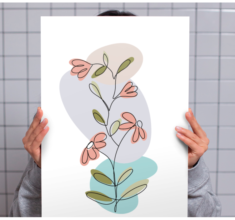 Cuadro de flores composición floral botánica - TenVinilo