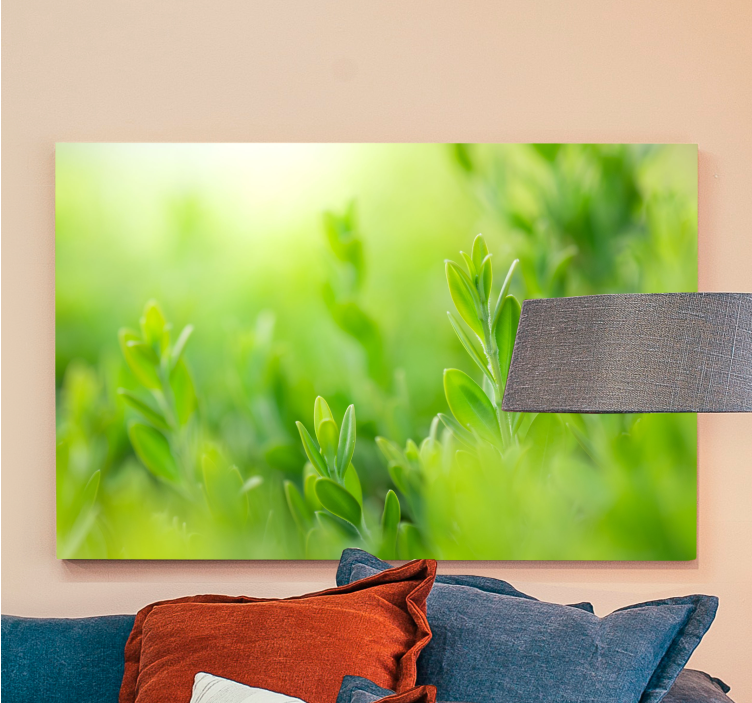 Cuadro de flores primer plano de vegetación exuberante - TenVinilo