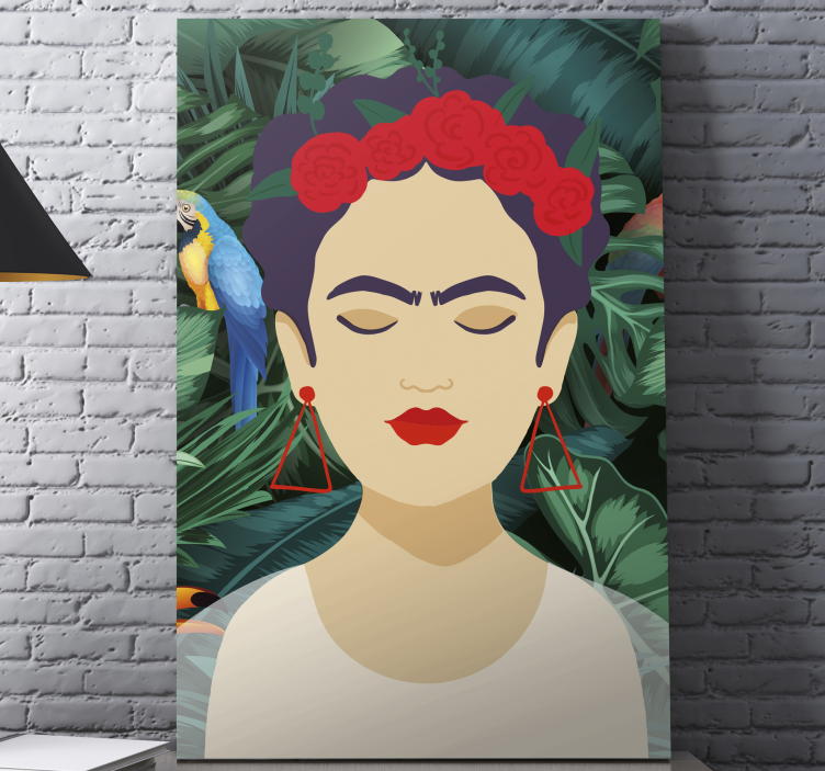 Cuadro de personas inspirado en frida kahlo - TenVinilo