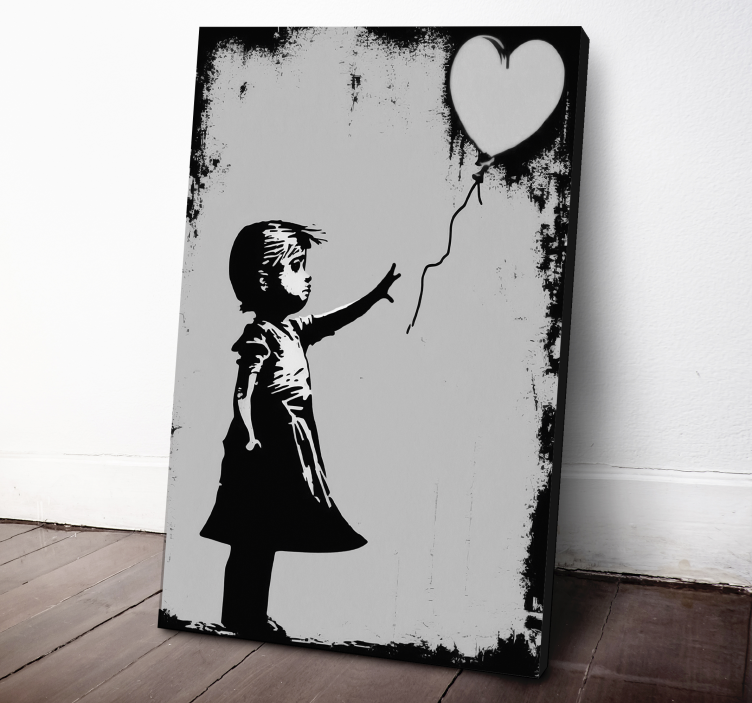 Cuadro moderno arte de la calle niña - TenVinilo