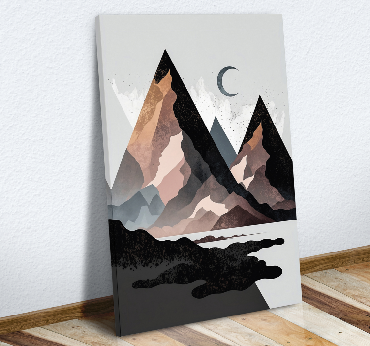 Cuadro moderno montañas geométricas nórdicas - TenVinilo