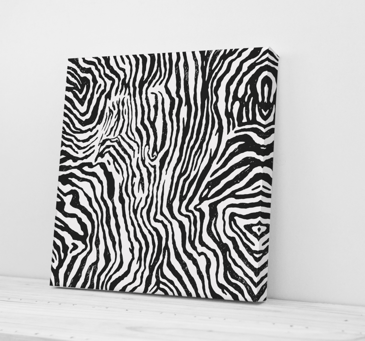 Cuadro moderno textura de cebra - TenVinilo