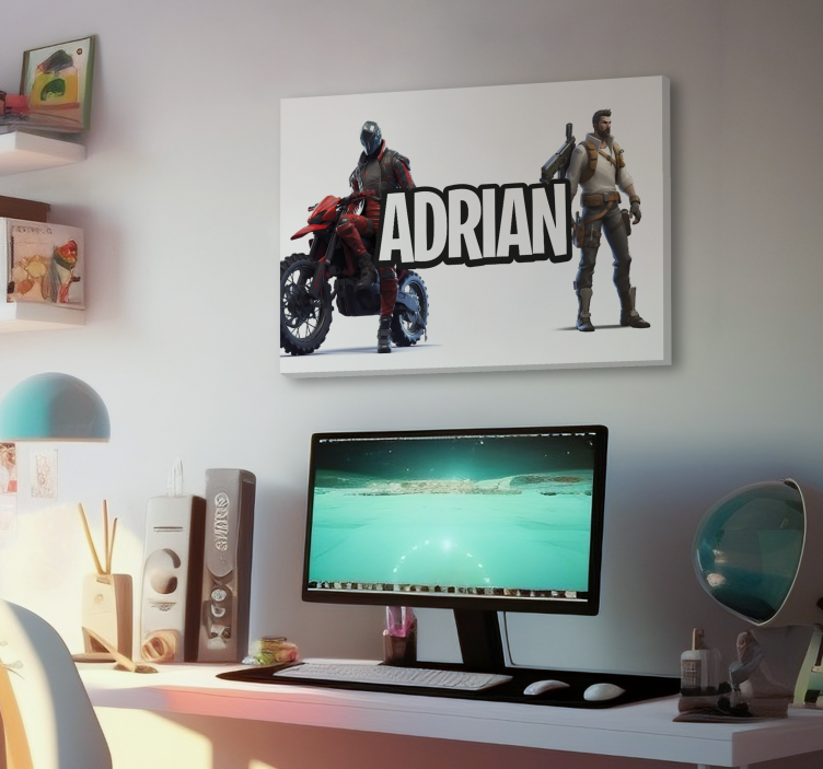 Cuadro decorativo videojuego moto - TenVinilo