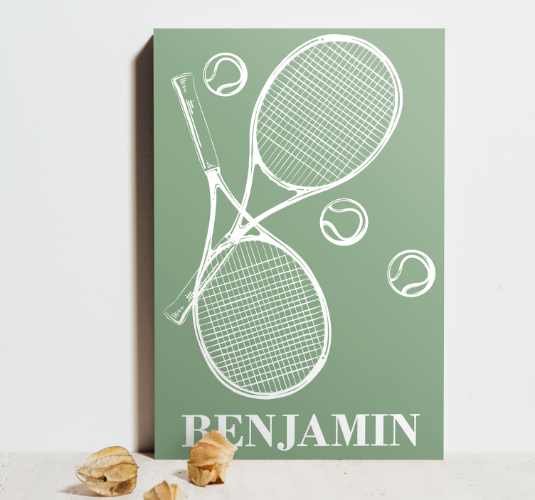 Cuadro deporte ilustraciones de tenis personalizadas - TenVinilo